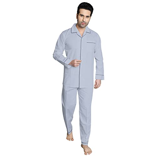 Image of Men's Cotton Solid Night Suit