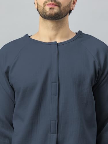 HAXOR Unisex Post Surgery Valcro Open Tearaway Full Sleeve Premium Cotton T-Shirt for Post-Op Care4