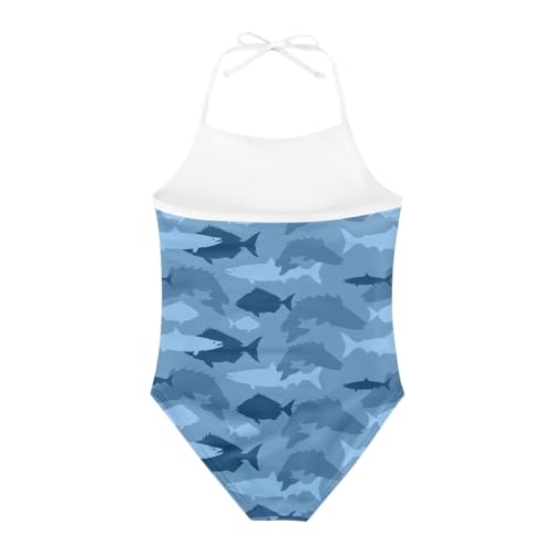 Image of ELEQIN Cartoon Animal Cute Girls One Piece Swimsuit Adjustable Swimwear for 3Y-10Y