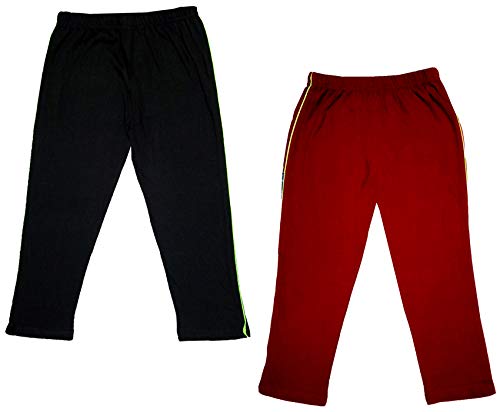 Image of indi weaves Girls Super Soft Cotton Solid Capri Pants Pack of 2