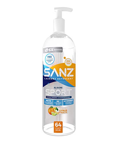 SANZ, High Performance Liquid Detergent, Superior for Sanitizing Wash Cycles, Odor & Stain