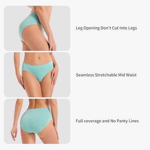 Culotte hipster sans couture noire et pastel - Lot de 4 pièces douces taille L - 2