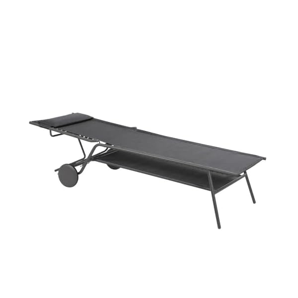 Lafuma Sonnenliege Miami II, Grau Obsidian