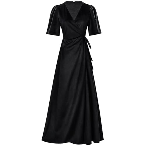 Robe cocktail noire rétro et décontractée chic pour femme moderne - 2