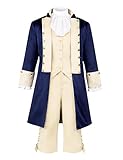 Kofero 5Pcs Founding Father Costume Adult Colonial-Era Military George Washington Alexander Hamilton Revolutionary Outfit