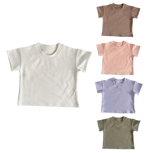 Baby Girls Toddler T-Shirt Short Sleeve Solid Color Crew Neck Summer Casual Tee Cotton Comfort Kids Tops Clothes2