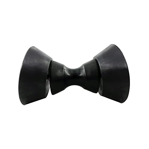 Wonwopn 4 Inch Boat Trailer Roller Assembly Bow Stop Bell Roller with 1/2 Inch Shaft fits 4 Inch Bracket, Polyurethane