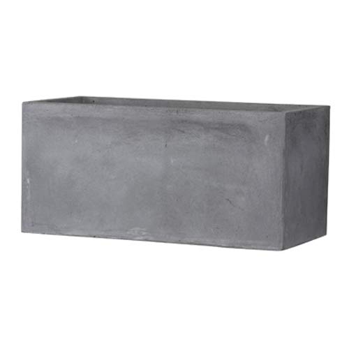 グレー 　ファイバー製プランター 60cm Amazon | ファイバークレイ製 軽量 大型植木鉢 バスク
