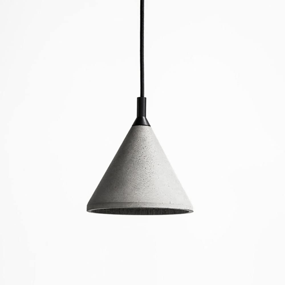 KXEcoLife Vintage Pendant Light - Adjustable Retro Industrial Cement Chandelier for Kitchen Island and Restaurant Lighting E27 Compatible (Size: 18CM)(18CM)