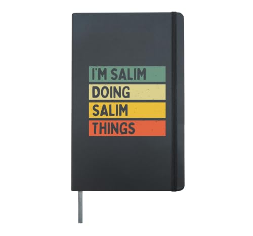 I'm Salim Doing Salim Things Funny Personalized Quote Hardcover Journal, Black