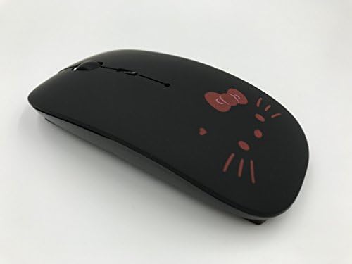 Cut3 Hello Kitty Wireless Optical Ultra Slim Silent Computer/Laptop/Gaming Nano Mouse (Blacky 2)