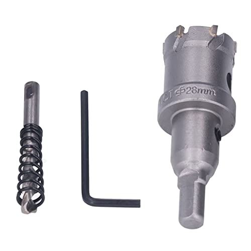Broca sierra de corona de carburo de 28 mm para metal miniatura 6