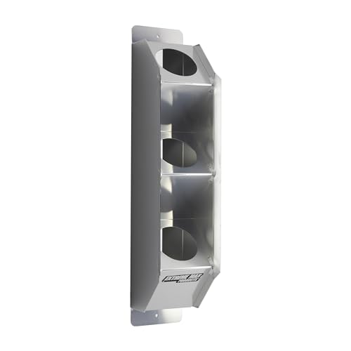 Extreme Max 5001.6257 Wall-Mount Vertical Angled Aluminum Aerosol Storage Rack - 3-Can Capacity