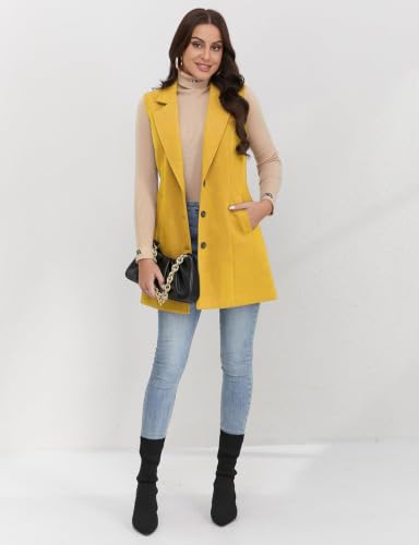 Image of IDEALSANXUN Plaid Vest for Women Fall Winter Sleeveless Blazer Jackets