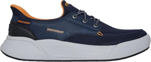 Skechers - Mens Relaxed Fit: Cyrus - Eagan Slip On Shoes, Color Navy, Size: 10.5 M US4