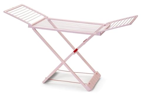Nakloe - Tendederos Plegables - Tendedero Extensible - Tendedero de Ropa Plegables - Tendedero Resina - 55x108x180 cm (Rosa)