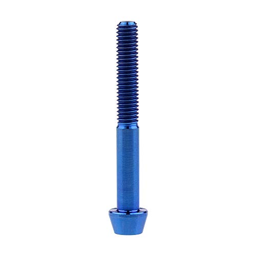 Image of Titanium Ti Bolt M5x9 16 18 20 25 30 35 40 45 50 55 60mm Tapered Head Screws Pack of 4 (M5x40mm, Blue)