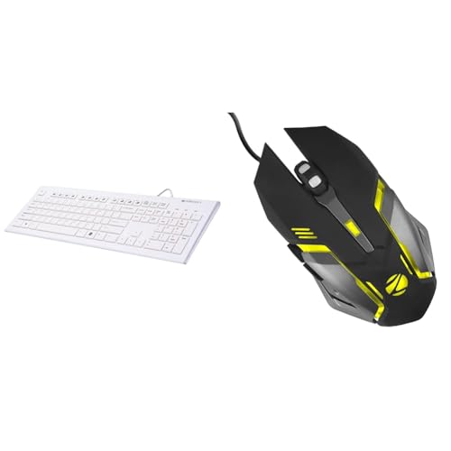 Image of ZEBRONICS Zeb-DLK01 Wired USB Multimedia Keyboard, 104 UV Coated Keys, 12 Hot Keys, QWERTY Layout