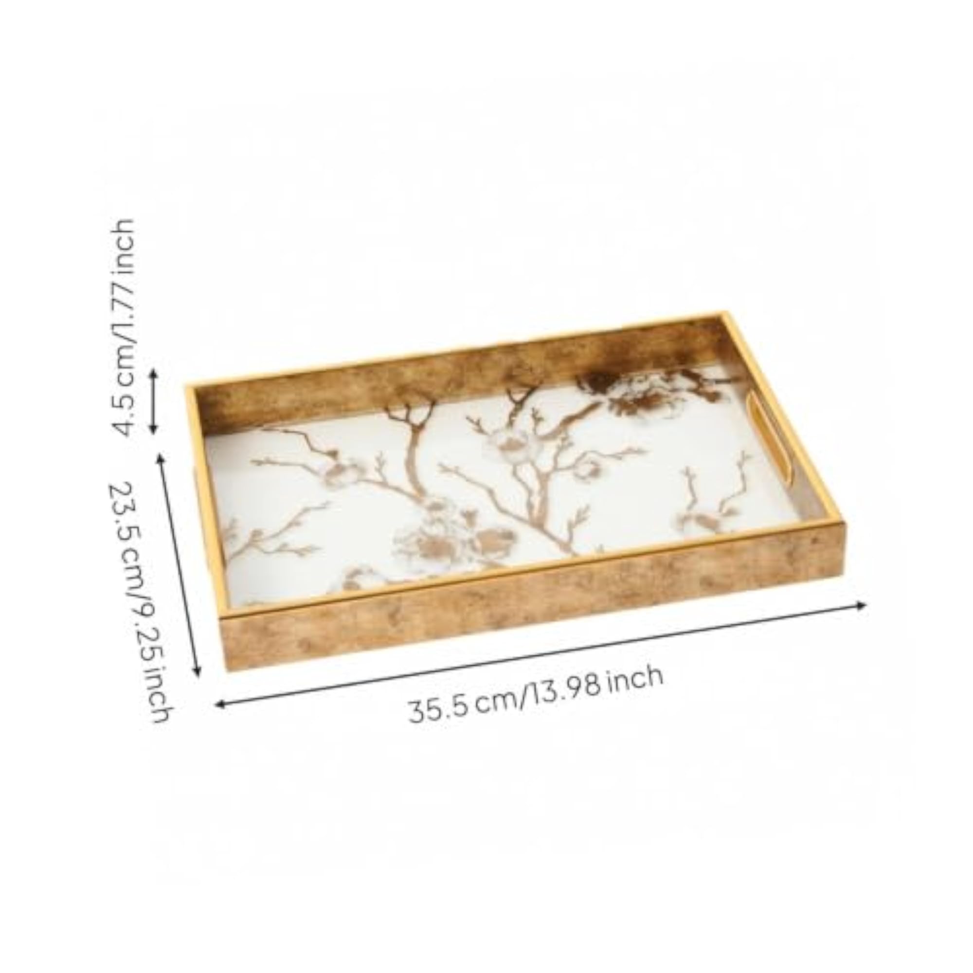 Easy-Care Decorative Storage Tray, Versatile Home Organization