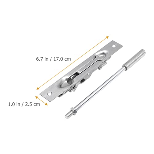 ULTECHNOVO 2 Pcs Flush Bolt for Double Door - 6 Inch Concealed Security Door Lock - Flush Mount Extension Bolt for Inactive Leaf, French Doors, Composite Doors, Wood Doors - Image 2