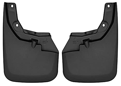 Image of Husky Liners Custom Mud Guards | Fits 2016-2023 Toyota Tacoma w /OEM Fender Flares | Front Set, 2-pc Black - 56941