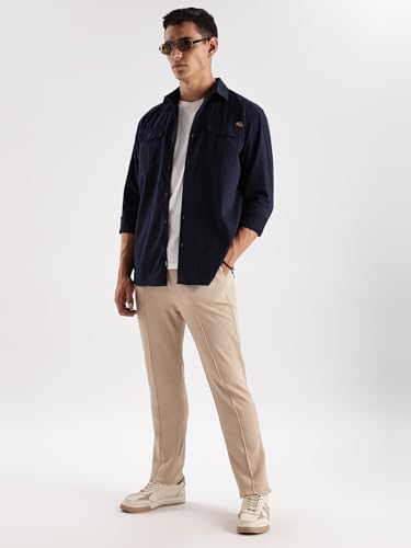 Image of Adro Cargo Shirt for Men with Double Pocket | 100% Cotton | Full Sleeve | Regular Fit