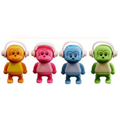 Scimmia Eraser novità gomma in 4 colori assortiti