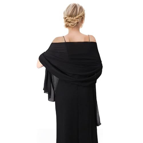 Chiffon Scarf Women Pashmina Shawls and Wraps for Evening Dresses Wedding Soft Large Scarf Bridal Scarve for Women