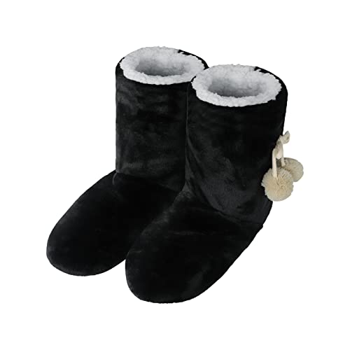 Women Warm Ankle Slippers Winter Slouch Slippers Indoor Outdoor Plush High Top Boots Cozy Anti-Slip Ankle Slippers
