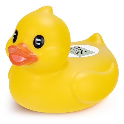 Image of Baby Bath Thermometer – Digital Safety Water Thermometer for Baby Bathtub – °C/°F Display, BPA-Free & Waterproof – Floating Duck Toy for Newborns & Toddlers