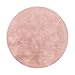 TT Home Wohnzimmer Teppich Hochflor Langflor Kunstfell Weich Modern Unifarben Flauschig, Farbe: Rosa Pink, Größe:120 cm Rund