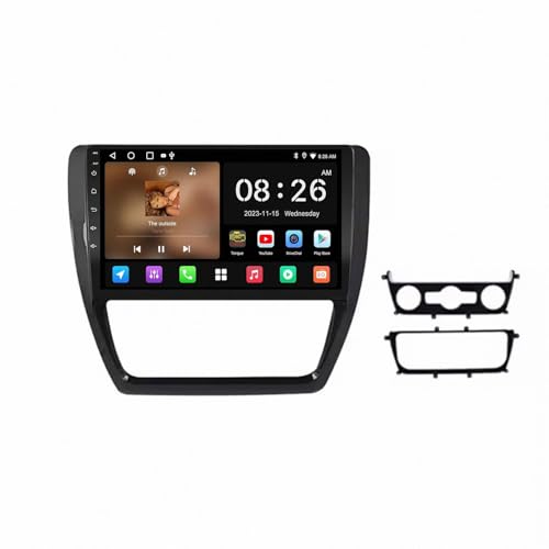 Radio Coche Bluetooth para VW Bora Sagitar Jetta con Carplay inalámbrico y Mirror Link