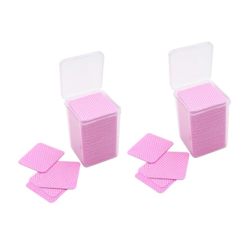 FOMIYES 400 piezas Almohadillas Desechables para Uñas sin Pelusa Removedor de Esmalte y Adhesivo Limpieza Rápida y Práctica para Manicura y