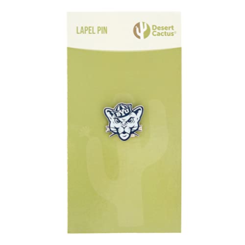Image of Desert Cactus Brigham Young University Lapel Pin BYU Cougars Made of Metal for Formal Wear, Bag and Hat Jewelry, and Tie Tack (Pin A)