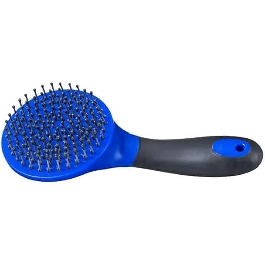 MPMH Ergonomics Mane & Tail Comb, Long Bristle Horse Hair Leather Cleaning Brush, Comfortable, Durable and Easy to Use, Professional Horse Grooming Comb, Forky Comb for Horses (Blue/Grey)