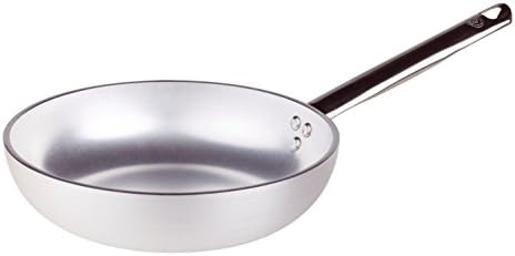 Pentole Agnelli Patelnia z łbem wpuszczanym, wykonana z aluminium, grubość 5 mm, z uchwytem ze stali nierdzewnej, srebrna 28 cm, srebrna