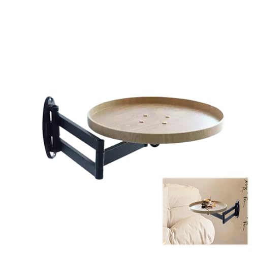 Table Ronde Pliante Murale compacte 30 cm avec étagère rétractable pour cuisine - 2