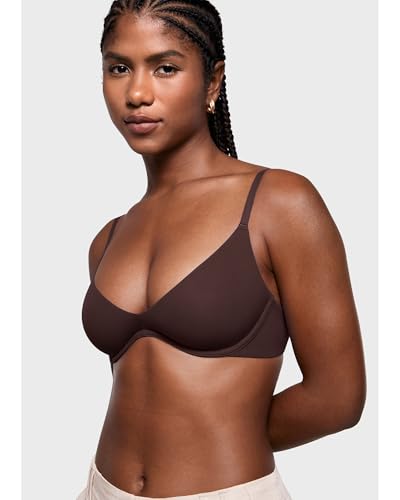 Image of INLYRIC Women's Inbarely Plus Plunge Bra - Unlined Underwire Sexy Demi Balconette Bras