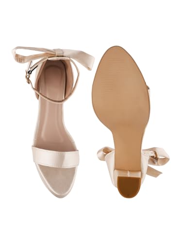 Image of SilverArrow womens Knotco Fashion Sandals|Block Heel Sandals With AnkLe Buckle Strap|Fusion Wear