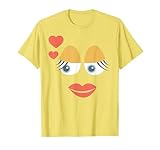 Halloween Shy Girl Hearts Emoticon Face Group Costume T-Shirt