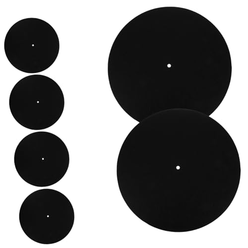 Toddmomy 6pcs Record Player Turntable Mats Vinyl Record Platter Mats Non-skid Anti-vibration