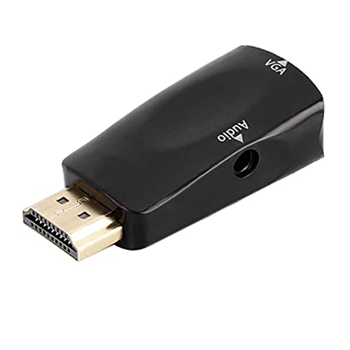 to VGA Converter Cable 1080P VGA Female Converter Adapter for Computer, Desktop, Laptop, PC (Black)
