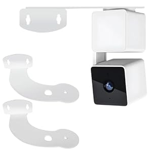 2-Pack Metal Corner Wall Mount Bracket Compatible with Wyze Cam Pan V3/V2 & Wyze Cam V4/V3/V2, for Maximum Coverage on Both Sides of Your Home, Minimizing Blind Spots