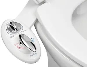 Luxe Bidet Neo 320 - Self Cleaning Dual Nozzle - Hot and Cold Water Non-Electric Mechanical Bidet Toilet Attachment (white and white)