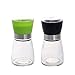 Zestaw młynków do soli i pieprzu (2 szt), elegancki młynek do soli młynek do pieprzu, szklany korpus z regulowanym młynkiem ceramicznym, do soli himalajskiej (bez przypraw), C