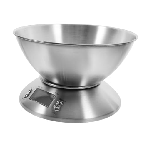 Alipis 1 Juego báscula electrónica para alimentos Báscula digital para cocina Báscula digital de cocina balanza de cocina para hornear balanza electronica domestica Acero inoxidable
