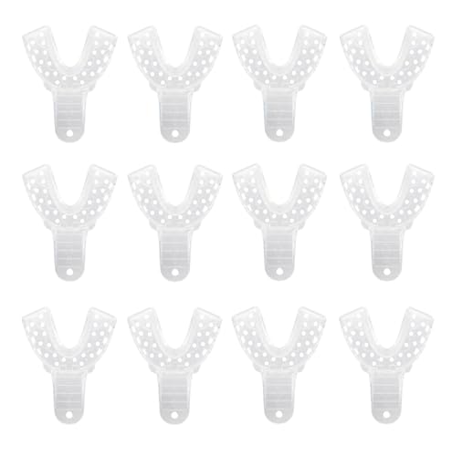 AmeriCan Goods Premium Exellent Cystal Dental Impression Trays 12/Bg XL-S Disposable Impression Trays (#6 S-Lower)