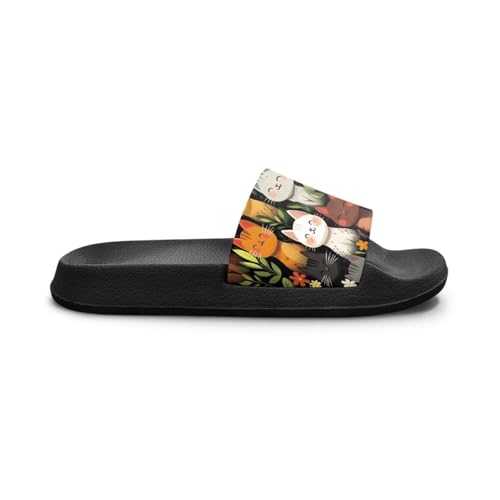 Image of Unisex Slides for Girls Boys Comfortable Slippers Slides Non-slip Shower Shoes House Fashion Thick for Indoor & Outdoor Gifts