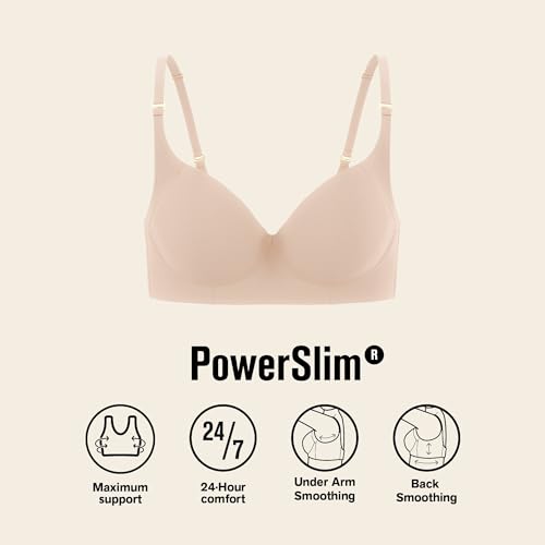 Image of Leonisa High Profile - Back Smoothing Bras for Women, Full Coverage Underwire Bra, Adjustable Hook & Eye Closure