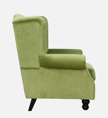 Image of Lakdi The Furniture Modern Emerald Green Velvet Accent Chair with Quilted Cushions & Gold Metal Legs, Contemporary Living Room Club Seat | 5 Years Warranty | Free Assembly - 15185269